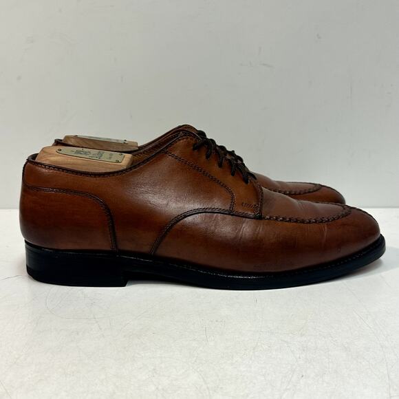 NEW HEELS Alden 962 Norwegian Front Blucher Split Toe NST Tan 8.5 Wide (C/E) - Picture 4 of 13